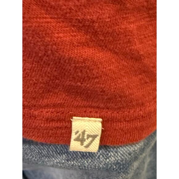 BROWN UNIVERSITY '47 V Neck Tee T-Shirt Women size S gameday collegiate - Picture 5 of 7